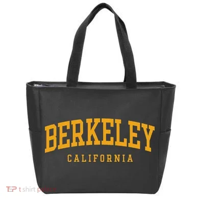 Berkeley Arched Text Yellow Tote Bag