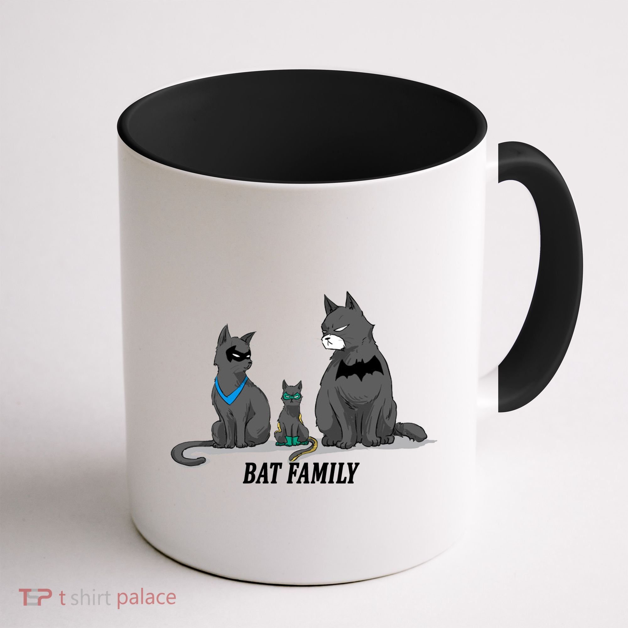 Batfamily Bat Cat Family Cartoon Spoof Coffee Mug