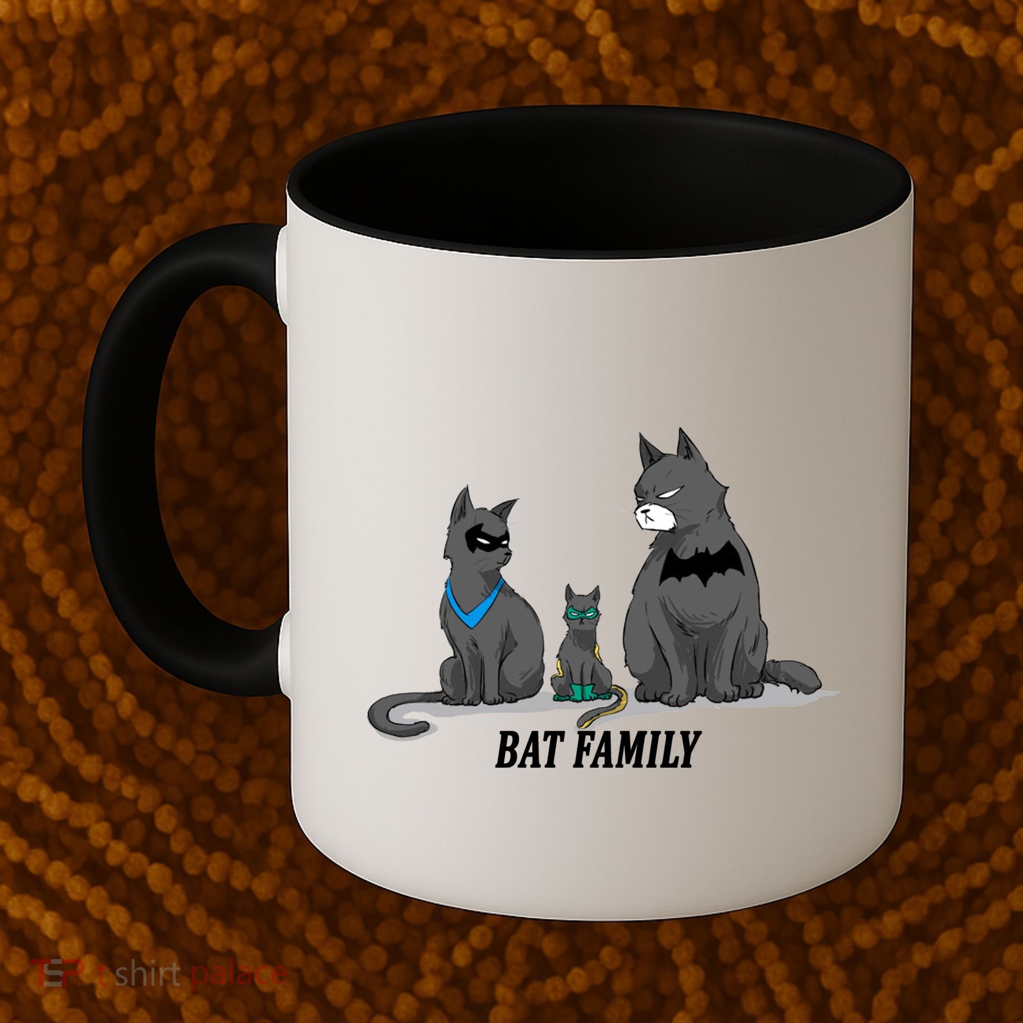 Batfamily Bat Cat Family Cartoon Spoof Coffee Mug