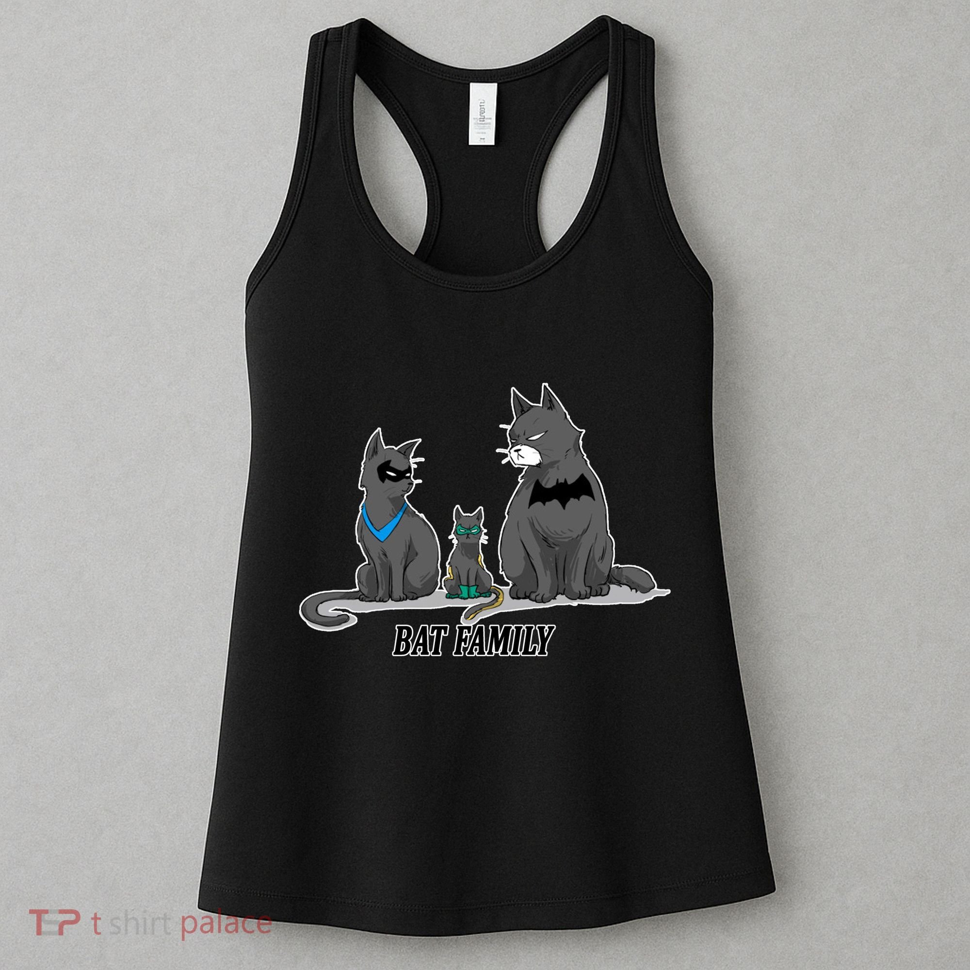 Batfamily Bat Cat Family Cartoon Spoof Women's Tank Top