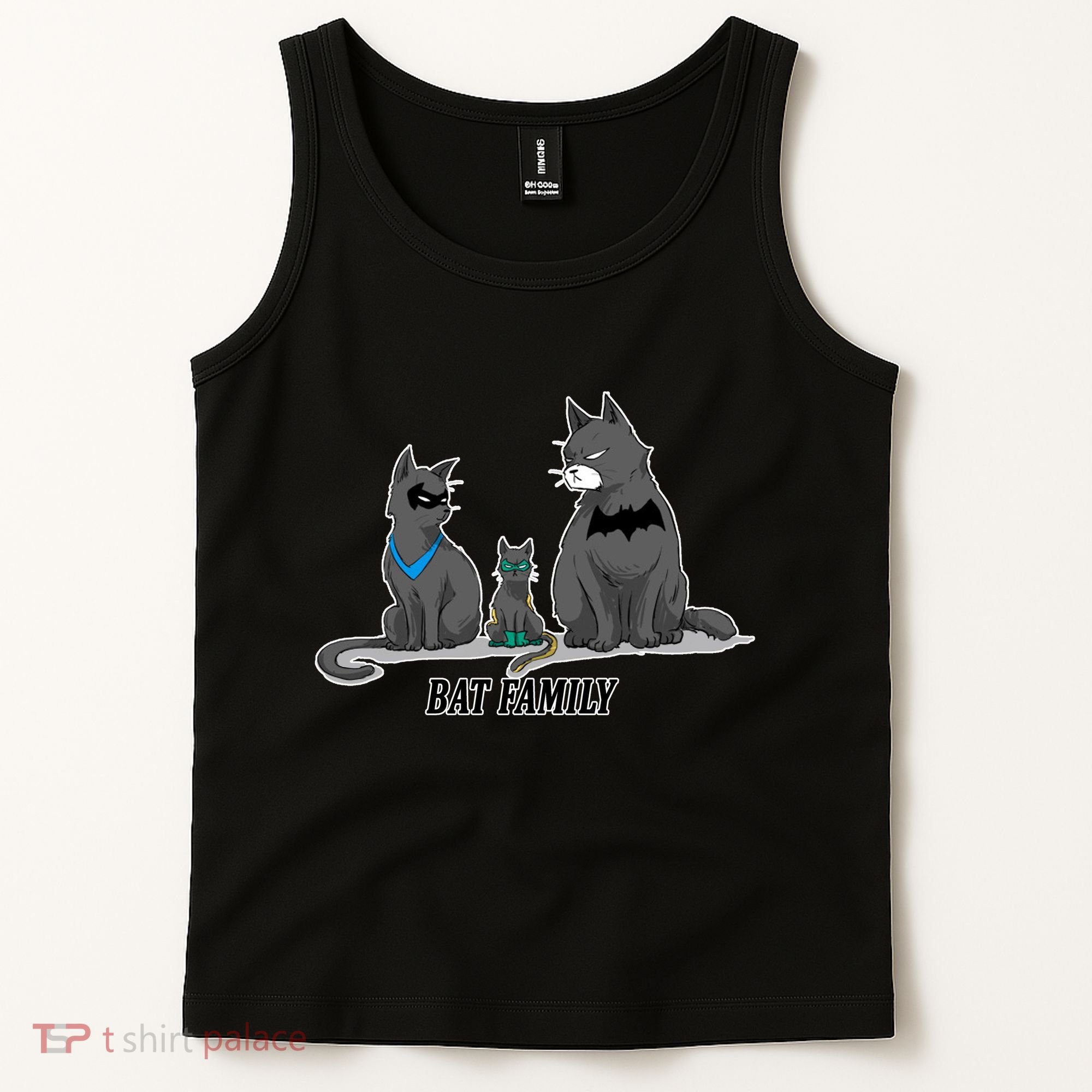 Batfamily Bat Cat Family Cartoon Spoof Tank Top