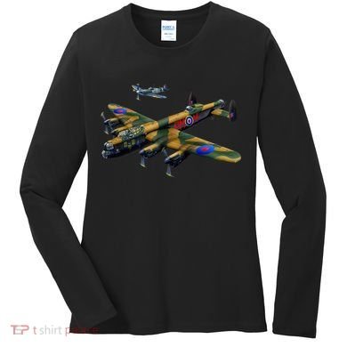 Battle of Britain Airforce War Plane Women's Long Sleeve Shirt