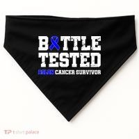 Battle Tested Colon Cancer Survivor USA-Made Doggie Bandana thumb 0