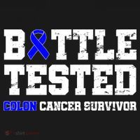 Battle Tested Colon Cancer Survivor Button thumb 1