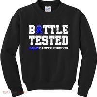 Battle Tested Colon Cancer Survivor Kids Sweatshirt thumb 0