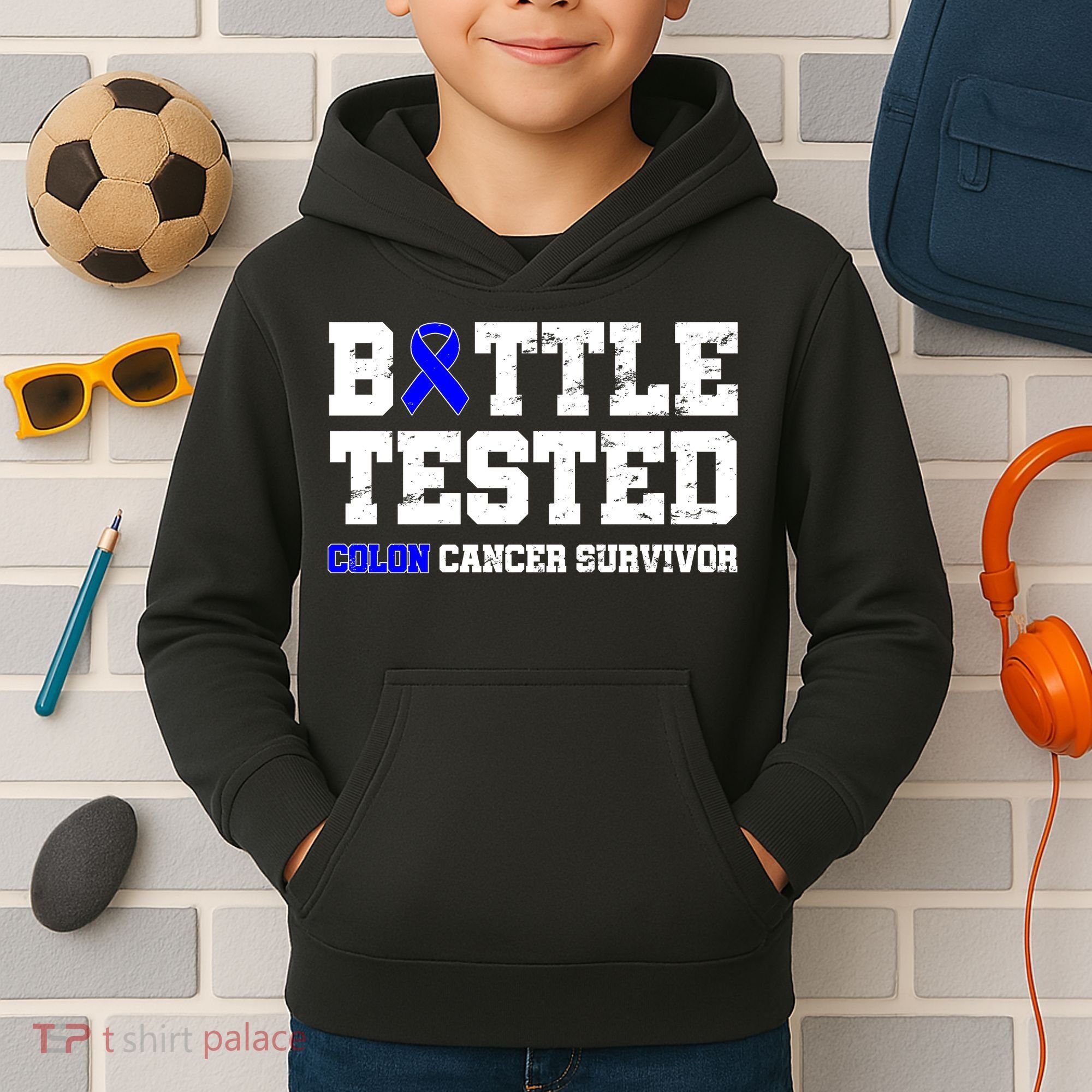 Battle Tested Colon Cancer Survivor Kids Hoodie