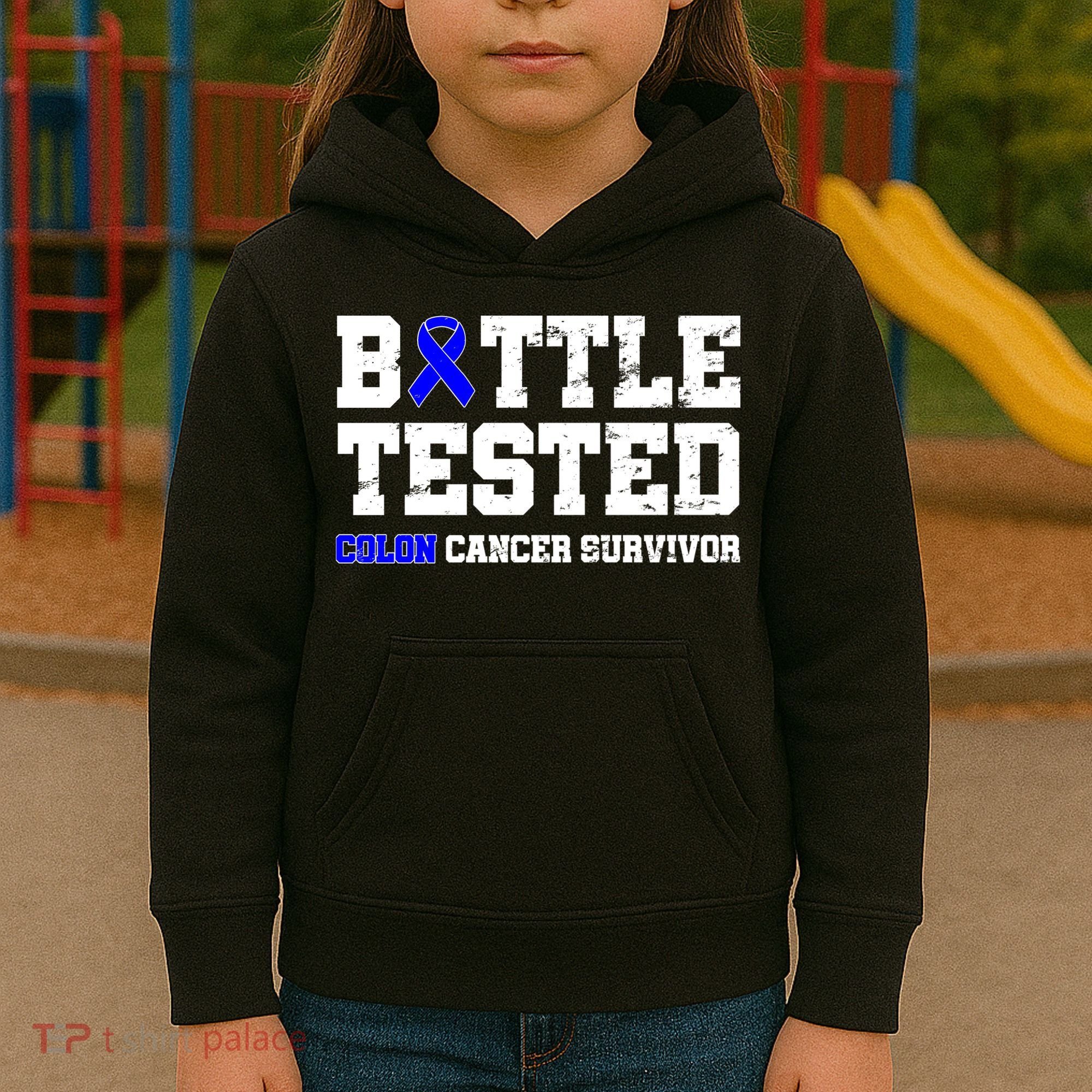 Battle Tested Colon Cancer Survivor Kids Hoodie