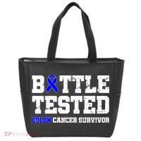 Battle Tested Colon Cancer Survivor Tote Bag thumb 0