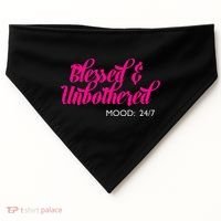 Blessed And Unbothered My Mood Christian USA-Made Doggie Bandana thumb 0
