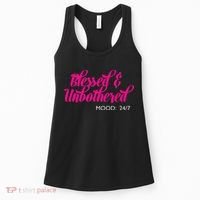 Blessed And Unbothered My Mood Christian Women's Tank Top thumb 0