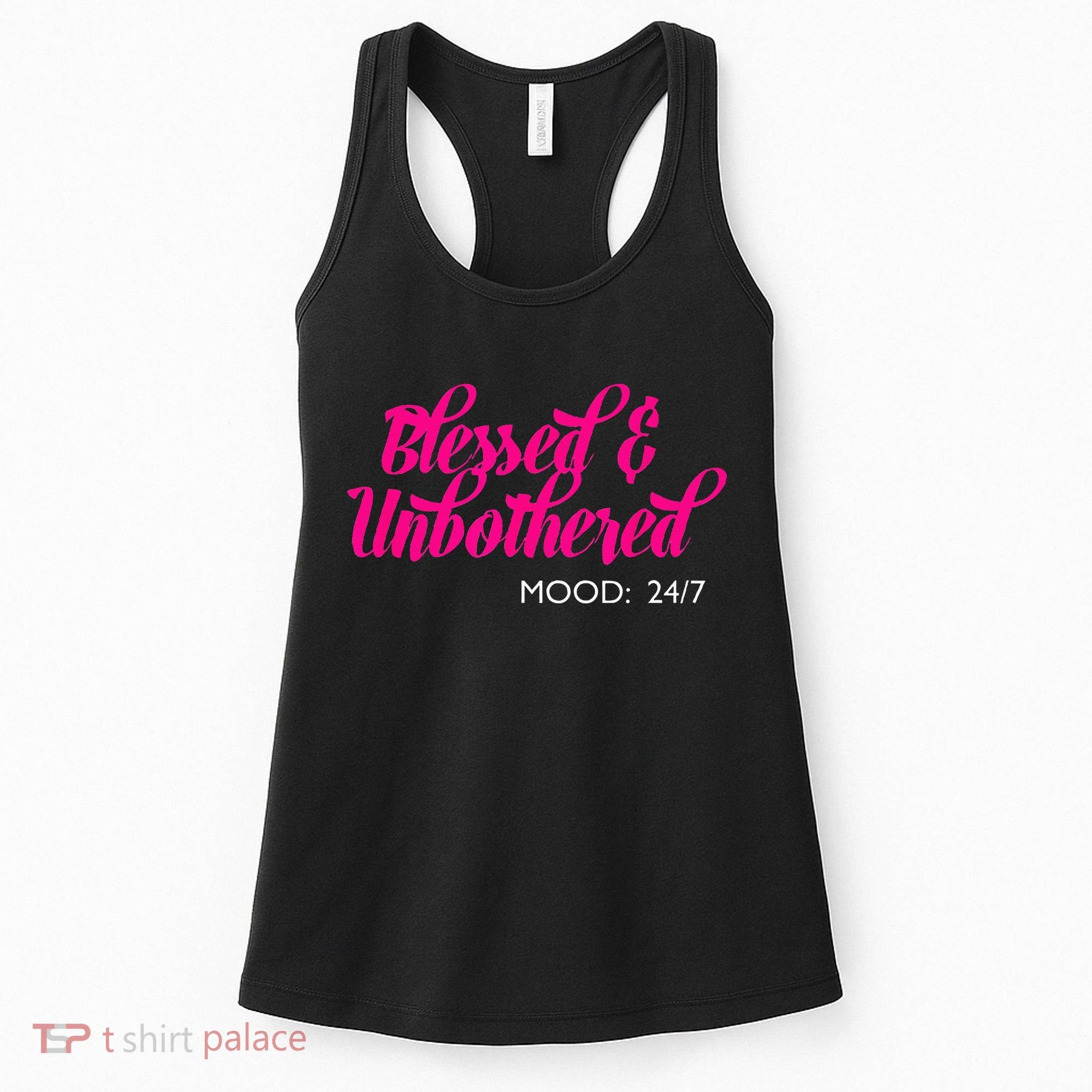 Blessed And Unbothered My Mood Christian Women's Tank Top