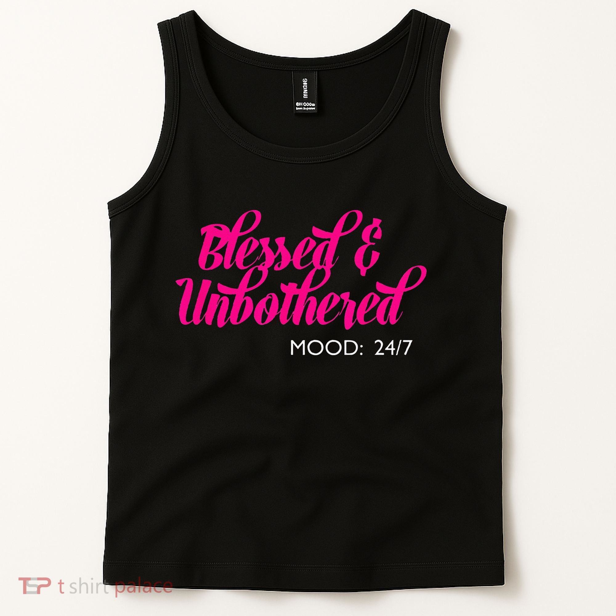 Blessed And Unbothered My Mood Christian Tank Top
