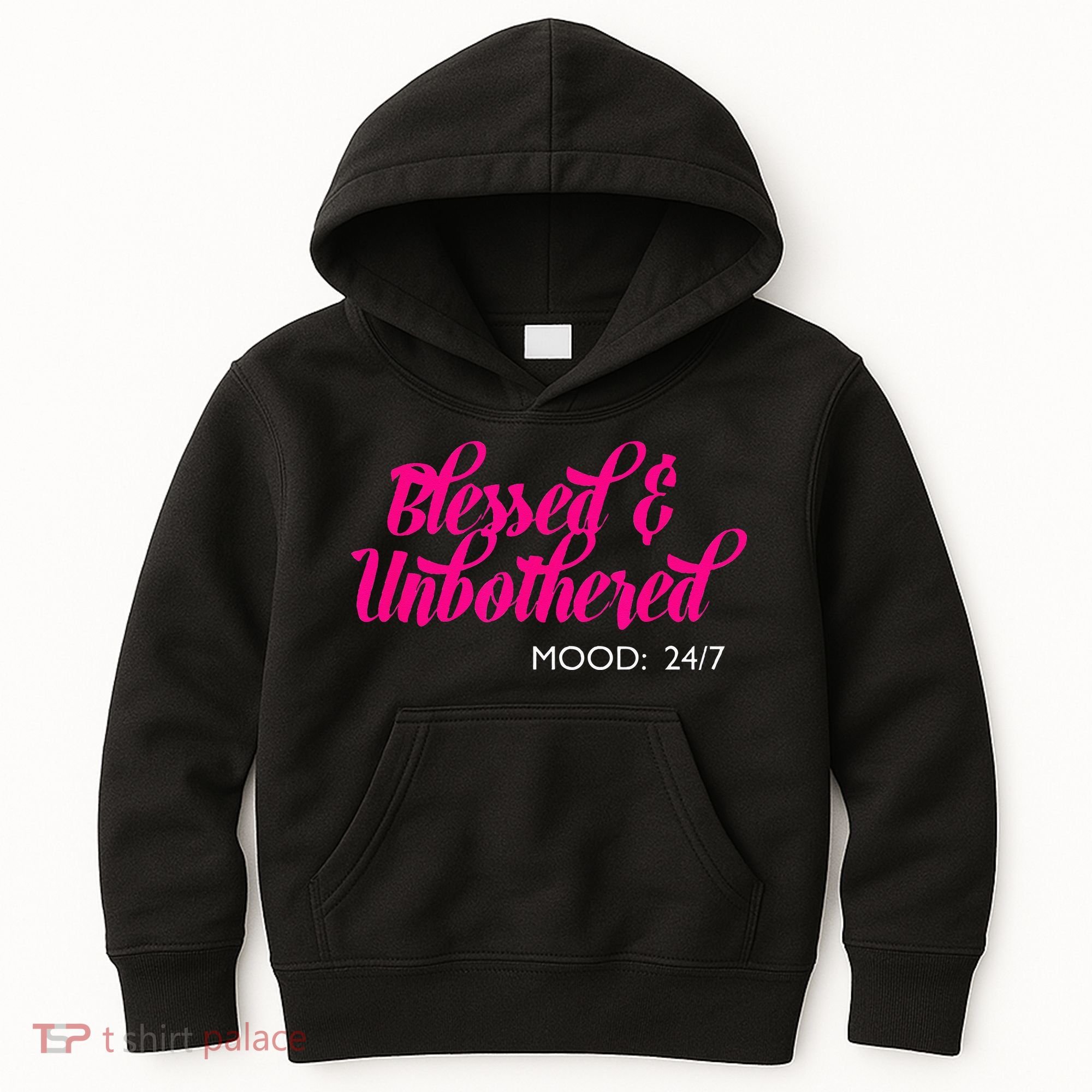 Blessed And Unbothered My Mood Christian Kids Hoodie