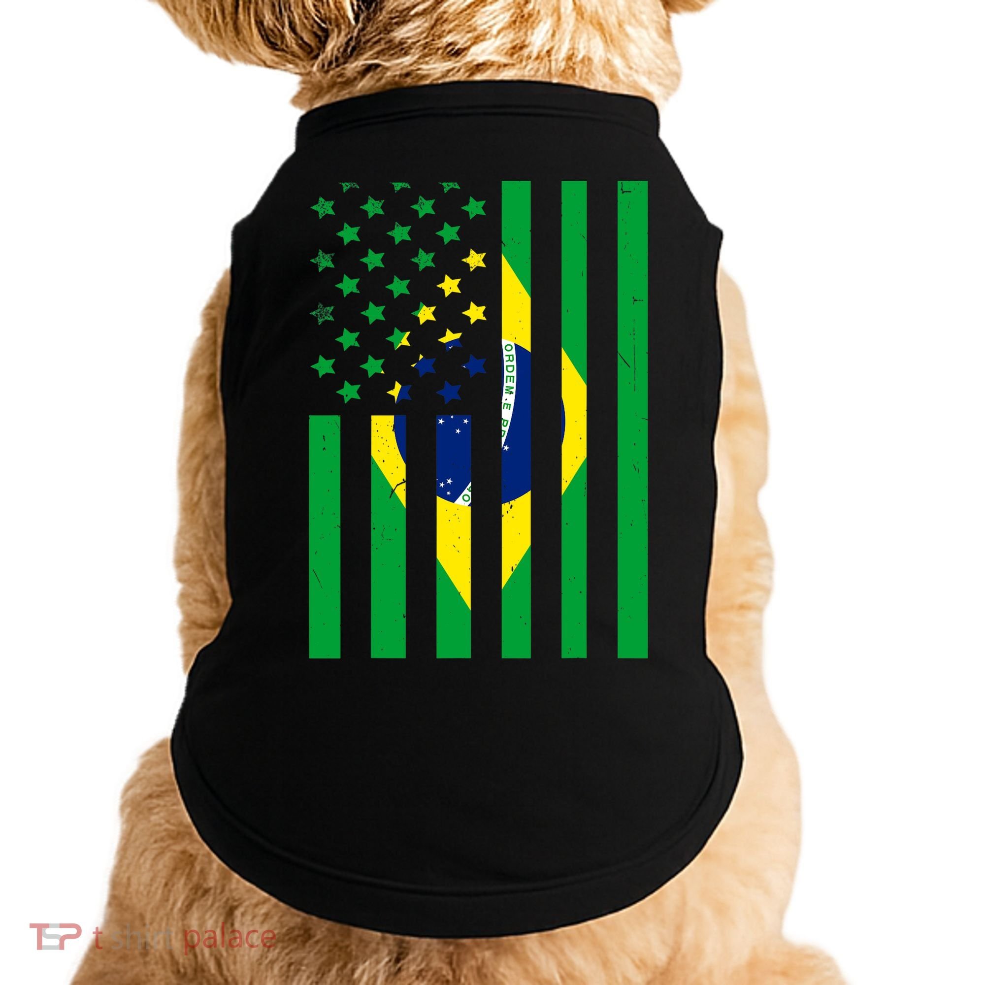 Brazil American USA Flag Brazilian Pride Doggie Tank