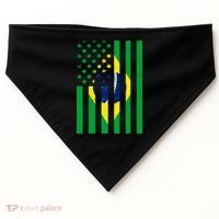 Brazil American USA Flag Brazilian Pride USA-Made Doggie Bandana thumb 0