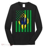 Brazil American USA Flag Brazilian Pride Long Sleeve Shirt thumb 0
