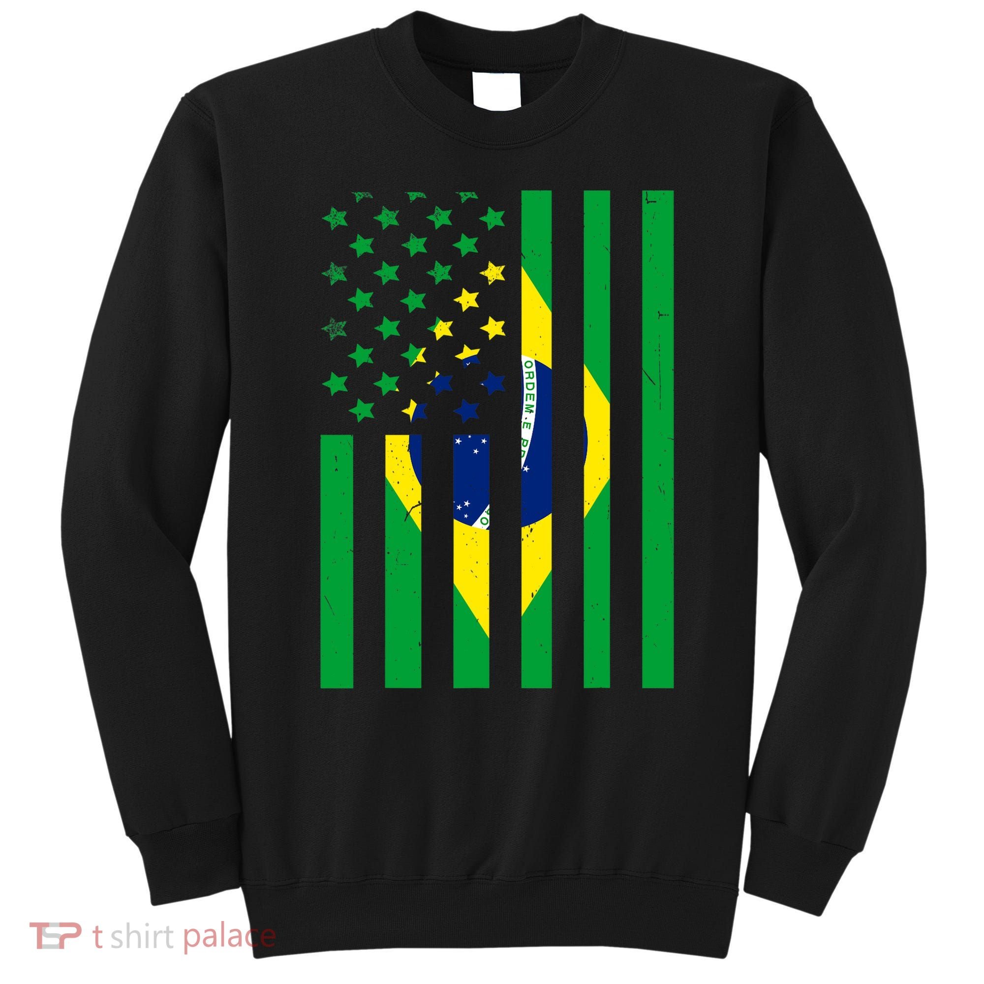 Brazil American USA Flag Brazilian Pride Sweatshirt