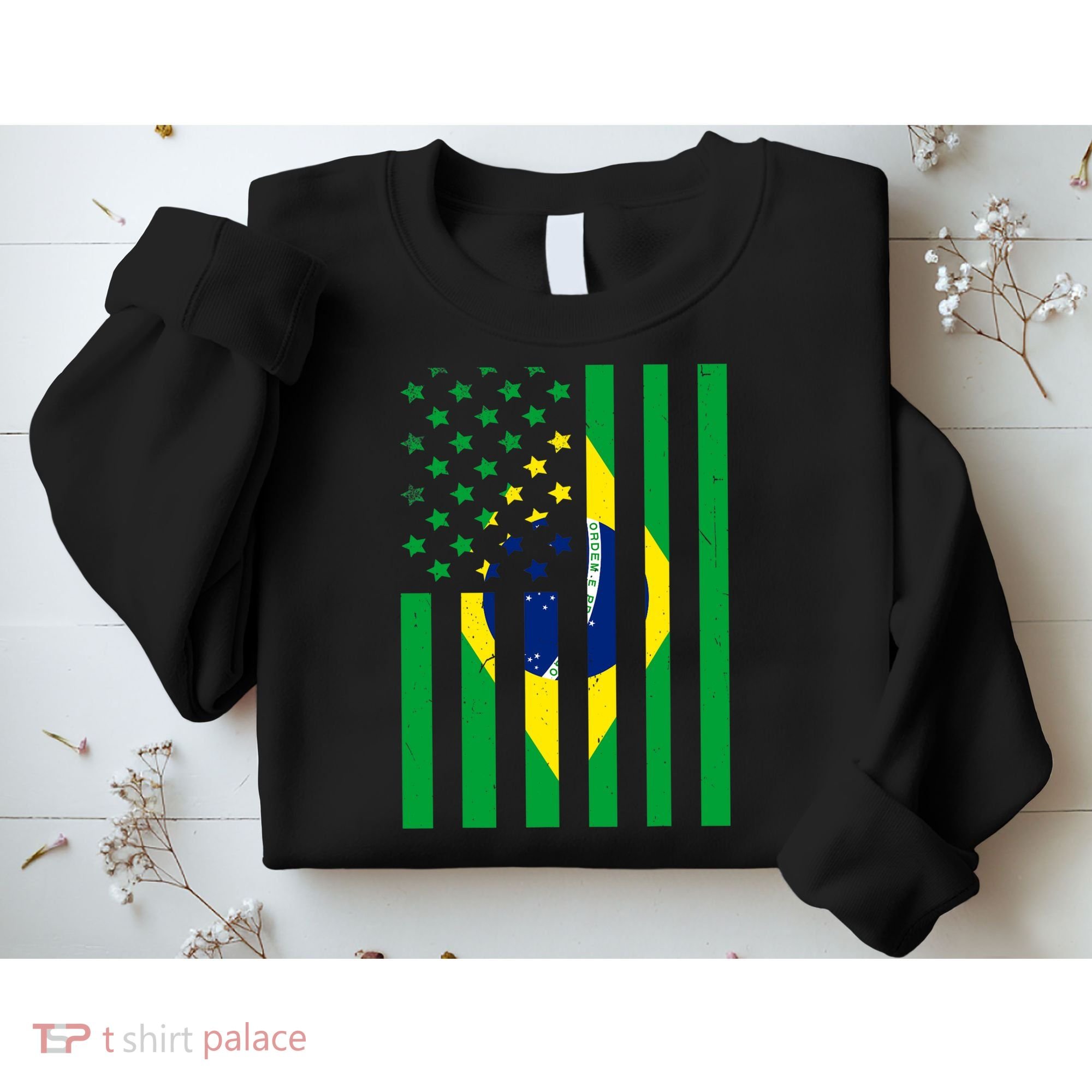 Brazil American USA Flag Brazilian Pride Sweatshirt