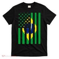 Brazil American USA Flag Brazilian Pride T-Shirt thumb 0