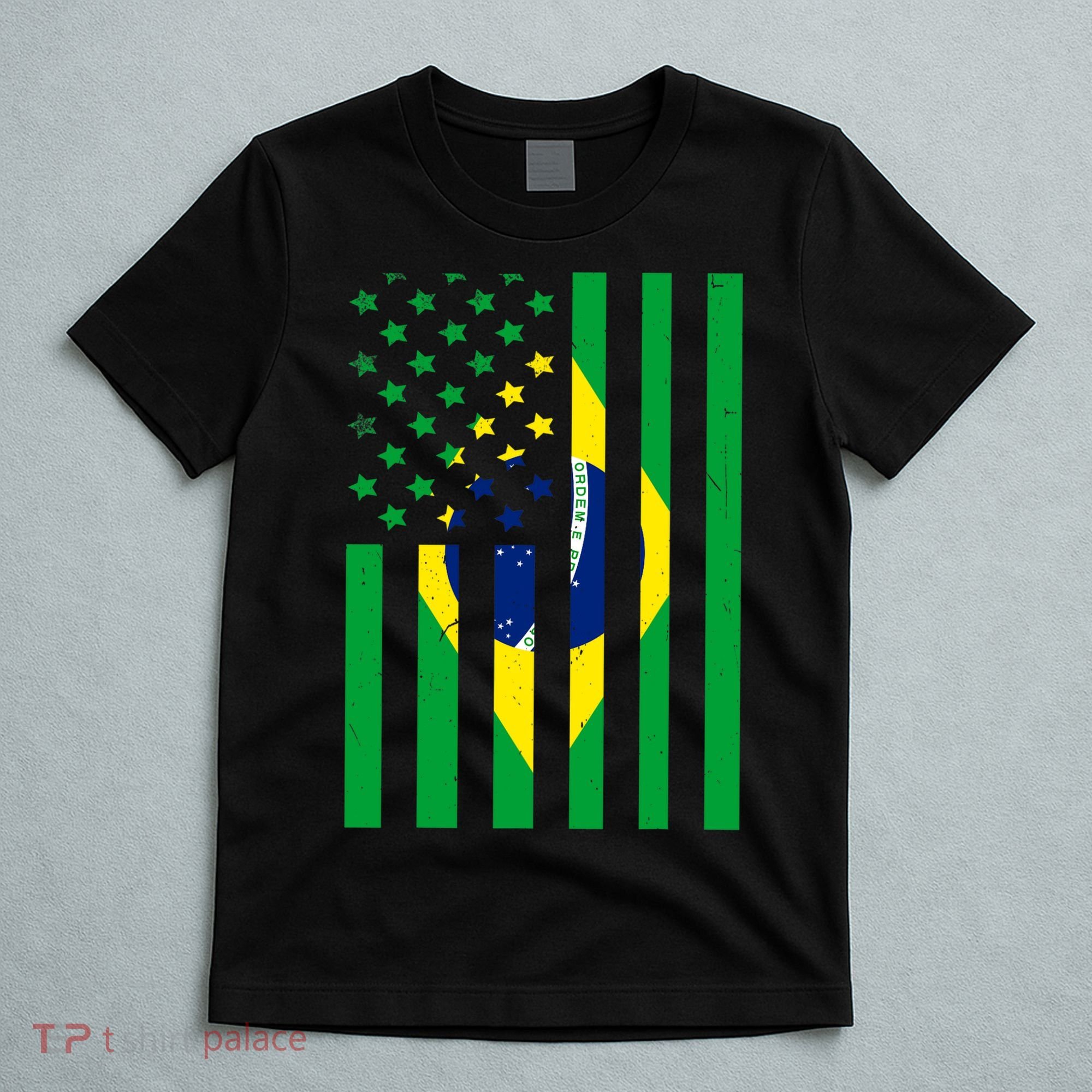 Brazil American USA Flag Brazilian Pride T-Shirt