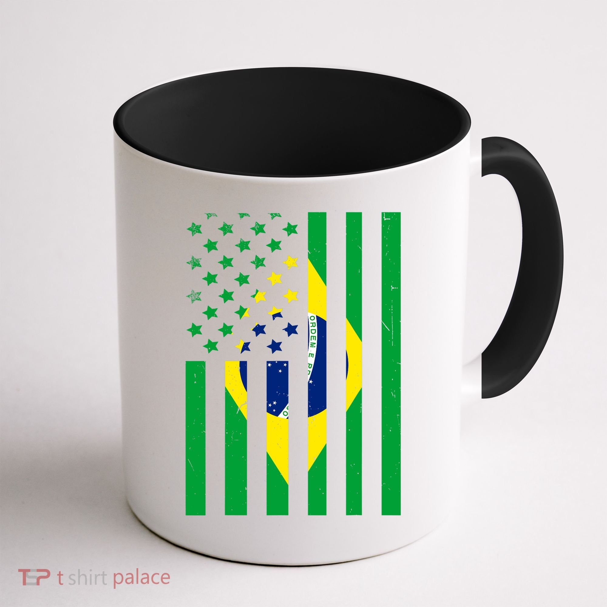 Brazil American USA Flag Brazilian Pride Coffee Mug