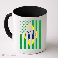 Brazil American USA Flag Brazilian Pride Coffee Mug thumb 0