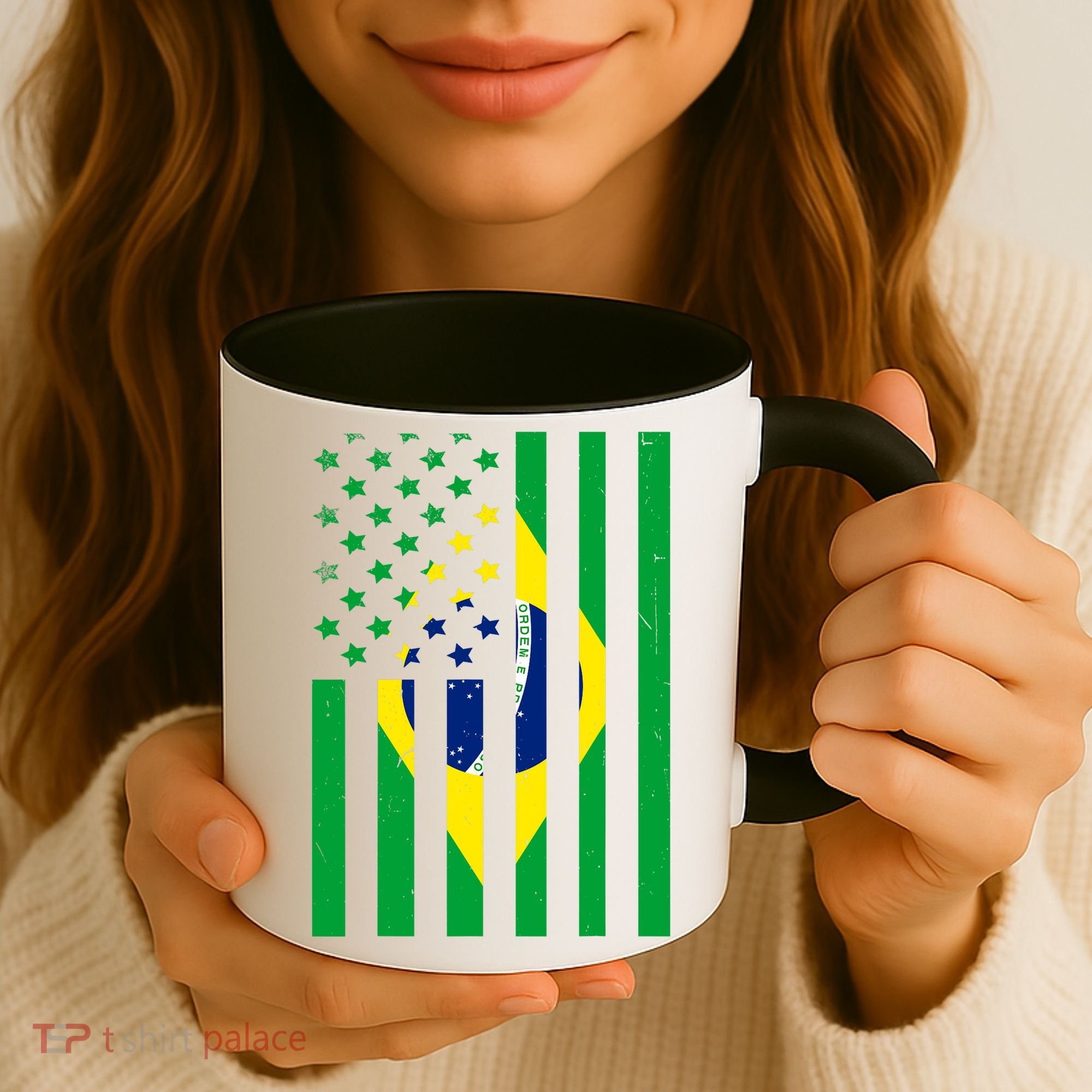 Brazil American USA Flag Brazilian Pride Coffee Mug