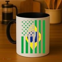 Brazil American USA Flag Brazilian Pride Coffee Mug thumb 4