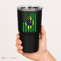 Brazil American USA Flag Brazilian Pride Tumbler thumb 2