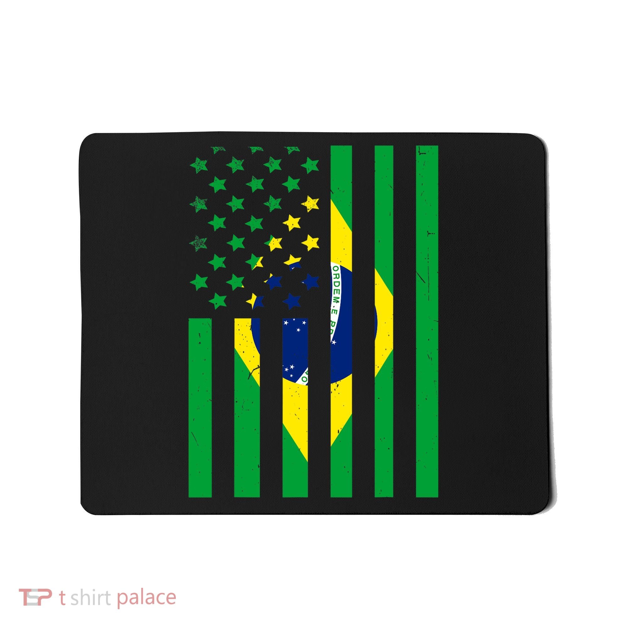 Brazil American USA Flag Brazilian Pride Mousepad