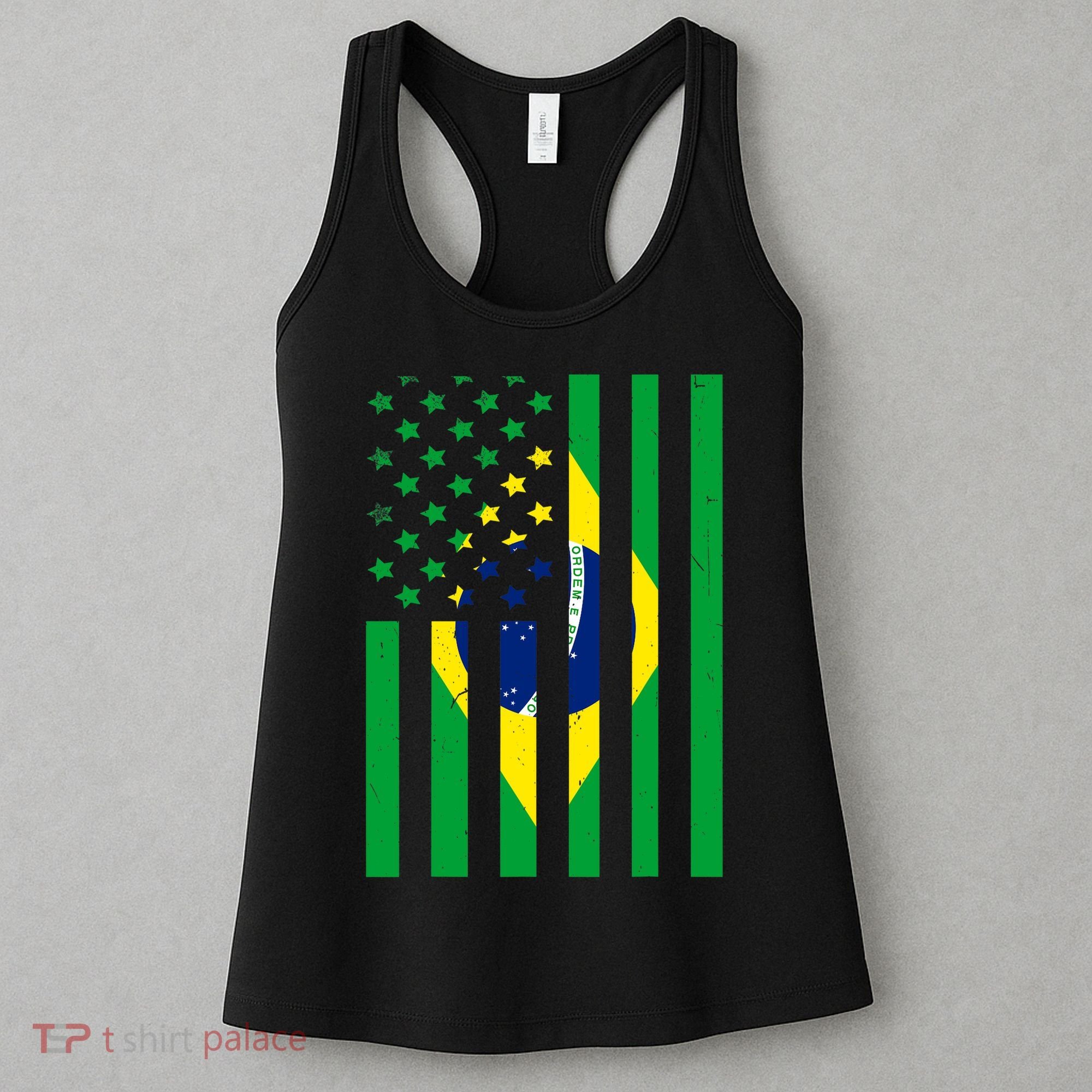 Brazil American USA Flag Brazilian Pride Women's Tank Top