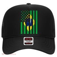 Brazil American USA Flag Brazilian Pride Hat thumb 0