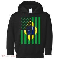 Brazil American USA Flag Brazilian Pride Toddler Hoodie thumb 0