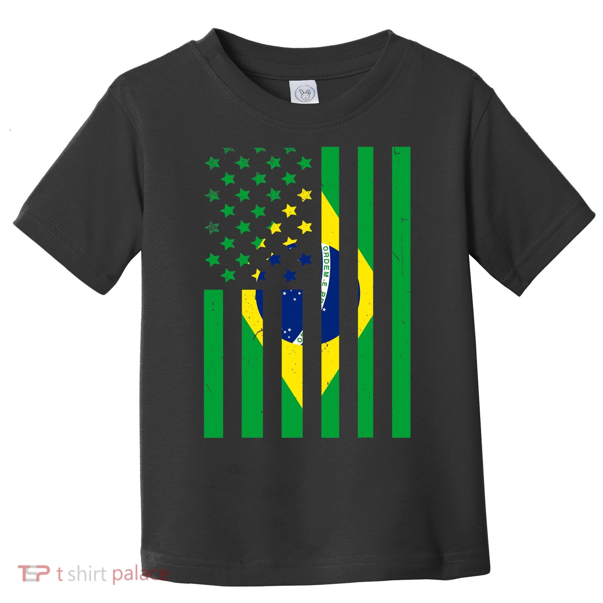 Brazil American USA Flag Brazilian Pride Toddler T-Shirt
