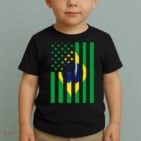 Brazil American USA Flag Brazilian Pride Toddler T-Shirt thumb 2