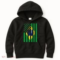 Brazil American USA Flag Brazilian Pride Kids Hoodie thumb 0