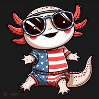 Beautiful Axolotl USA Flag Sunglasses 4th Of July Axolotl Women's Tank Top thumb 5