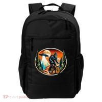 Bigfoot Alien Ufo Bicycle Ride Sasquatch On Bicycle Backpack thumb 0