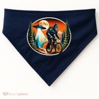 Bigfoot Alien Ufo Bicycle Ride Sasquatch On Bicycle USA-Made Doggie Bandana thumb 0