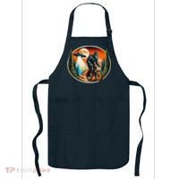 Bigfoot Alien Ufo Bicycle Ride Sasquatch On Bicycle Apron thumb 0