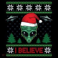 Believe Alien Ufo Funny Christmas Alien Head Graphic Ugly Gift Coffee Mug thumb 5