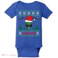 Believe Alien Ufo Funny Christmas Alien Head Graphic Ugly Gift Baby Bodysuit thumb 0