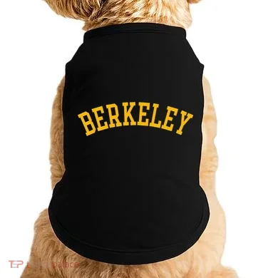 Berkeley Arched Varsity Text Yellow Berkeley Doggie Tank