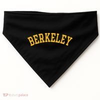Berkeley Arched Varsity Text Yellow Berkeley USA-Made Doggie Bandana thumb 0