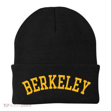 Berkeley Arched Varsity Text Yellow Berkeley Beanie