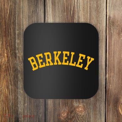 Berkeley Arched Varsity Text Yellow Berkeley Coaster