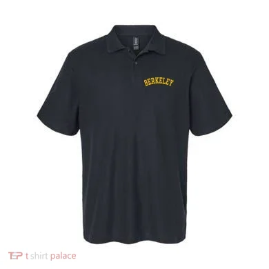 Berkeley Arched Varsity Text Yellow Berkeley Polo