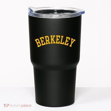 Berkeley Arched Varsity Text Yellow Berkeley Tumbler