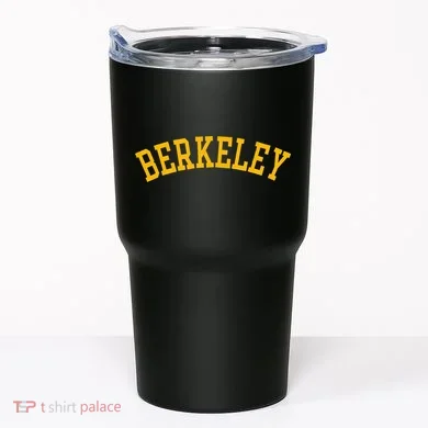 Berkeley Arched Varsity Text Yellow Berkeley Tumbler