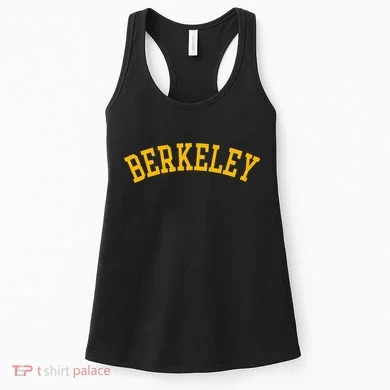 Berkeley Arched Varsity Text Yellow Berkeley Women's Tank Top